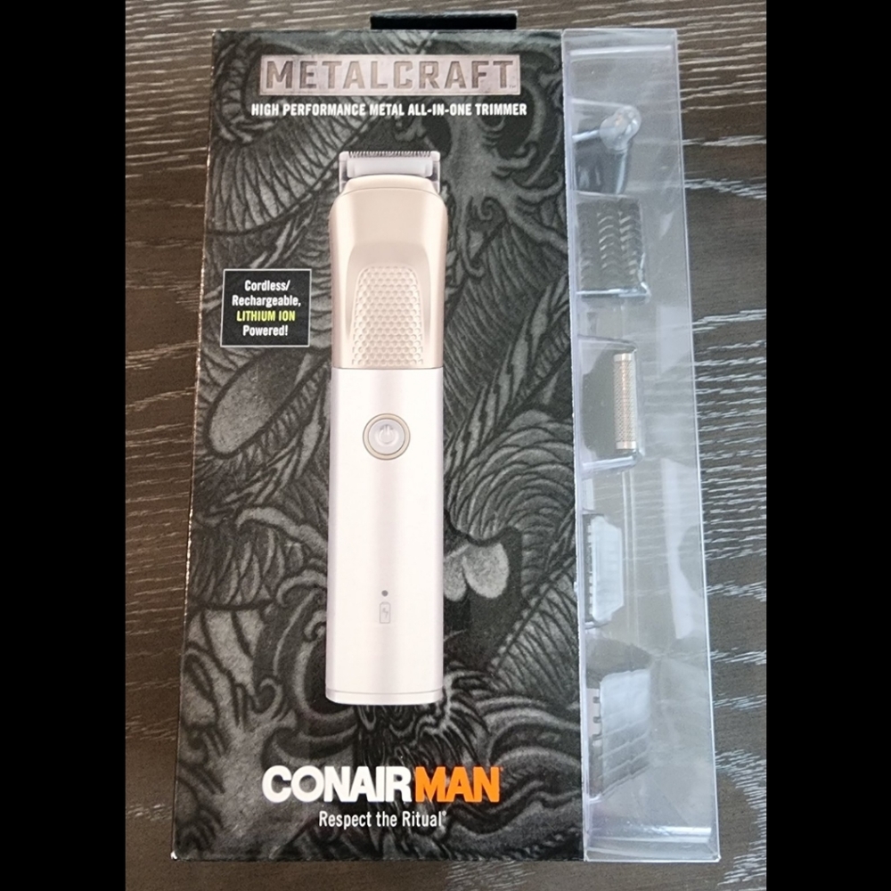 Conair Man Metalcraft all in one hair trimmer cordless rechargeable shaving NEW